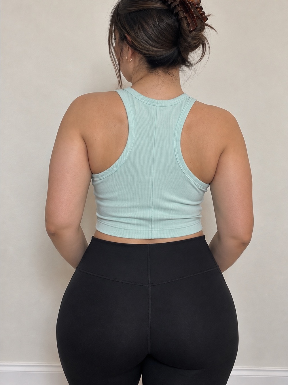 Jordan Mint Ribbed Racerback Crop Tank - Picture 2 of 8